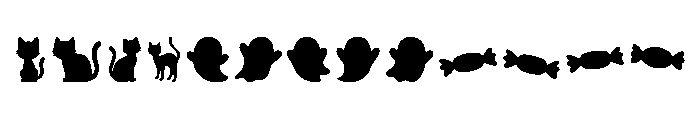 Halloween Dingbat Font UPPERCASE