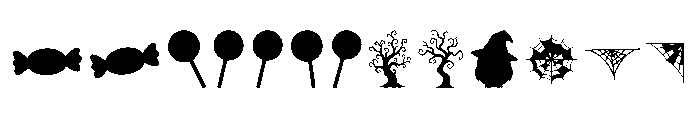 Halloween Dingbat Font UPPERCASE