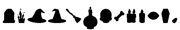 Halloween Dingbat Font LOWERCASE