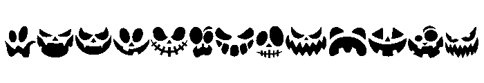Halloween Faces Font UPPERCASE