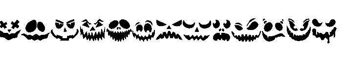 Halloween Faces Font UPPERCASE