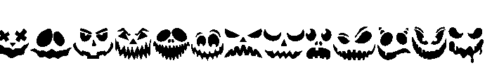 Halloween Faces Font LOWERCASE