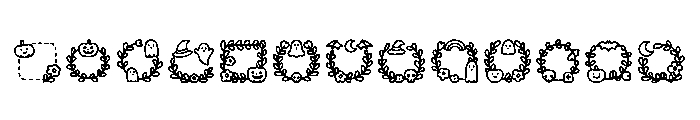 Halloween Frames Regular Font LOWERCASE