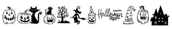 Halloween Ghosts Collection Font OTHER CHARS