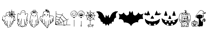 Halloween Ghosts Collection Font UPPERCASE