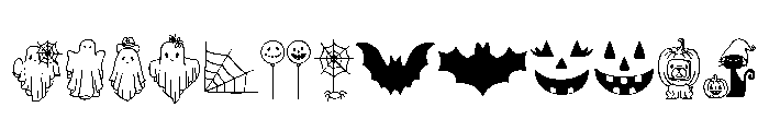 Halloween Ghosts Collection Font LOWERCASE