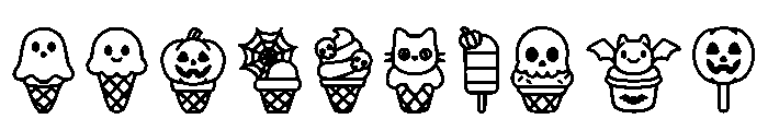 Halloween Ice Cream Regular Font OTHER CHARS