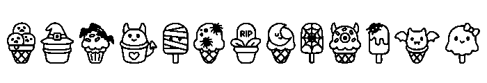 Halloween Ice Cream Regular Font UPPERCASE