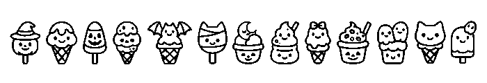 Halloween Ice Cream Regular Font UPPERCASE