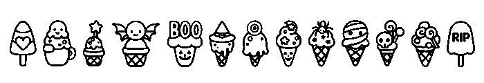 Halloween Ice Cream Regular Font LOWERCASE