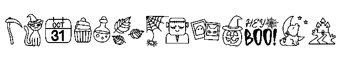 Halloween Parade Font LOWERCASE