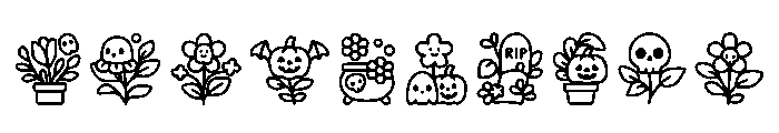 Halloween Plants Regular Font OTHER CHARS