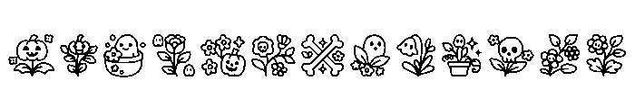 Halloween Plants Regular Font UPPERCASE