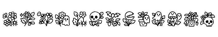 Halloween Plants Regular Font LOWERCASE