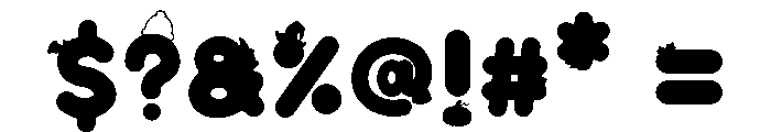 Halloween Puff Font OTHER CHARS