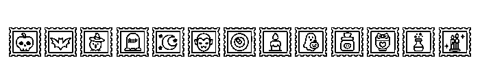 Halloween Stamp Regular Font UPPERCASE