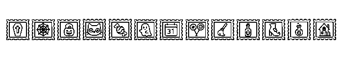 Halloween Stamp Regular Font UPPERCASE