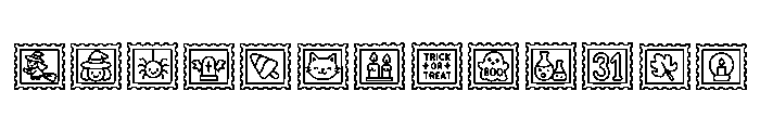 Halloween Stamp Regular Font LOWERCASE