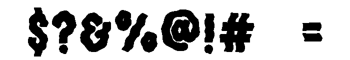 Halloween Wiggle Font OTHER CHARS