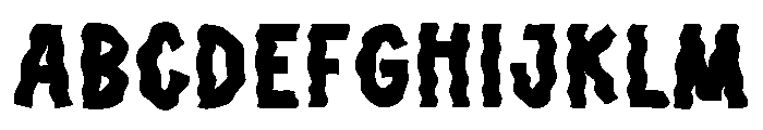 Halloween Wiggle Font UPPERCASE