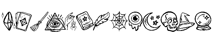 Halloween Witch Magic Font UPPERCASE