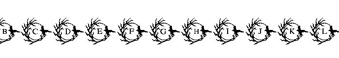 Halloween birds Font UPPERCASE