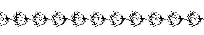Halloween birds Font UPPERCASE