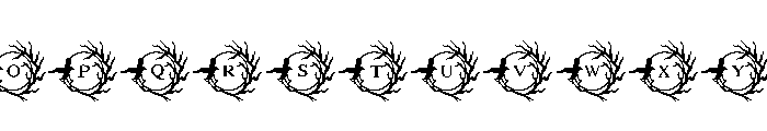 Halloween birds Font LOWERCASE