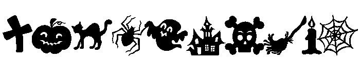 Halloween black bat Font OTHER CHARS