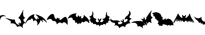 Halloween black bat Font UPPERCASE
