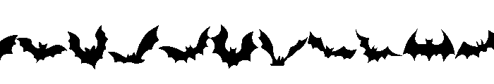 Halloween black bat FONT