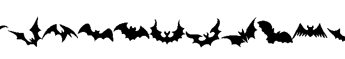 Halloween black bat Font LOWERCASE