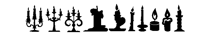 Halloween candle Font OTHER CHARS
