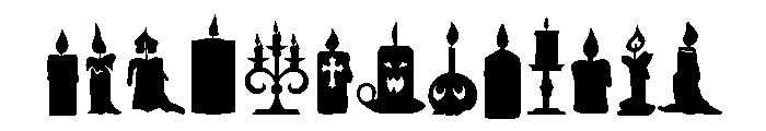 Halloween candle Font UPPERCASE
