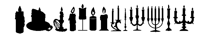 Halloween candle Font UPPERCASE