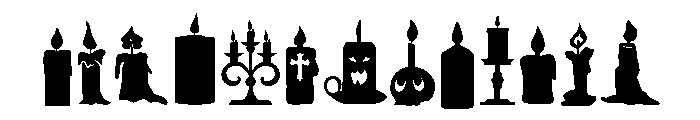 Halloween candle FONT
