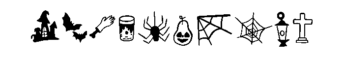 Halloween decorations Font OTHER CHARS