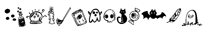 Halloween decorations Font UPPERCASE