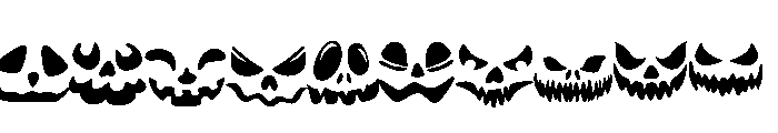 Halloween demon face Font OTHER CHARS