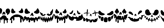 Halloween demon face FONT