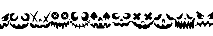 Halloween demon face Font LOWERCASE
