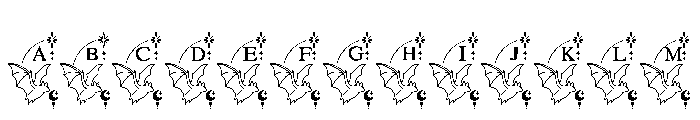 Halloween magic frame Font UPPERCASE