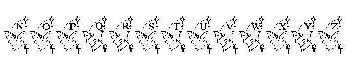 Halloween magic frame Font UPPERCASE