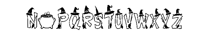 Hallowitch Font LOWERCASE
