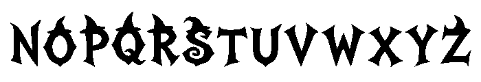 Hallowspire Regular Font UPPERCASE