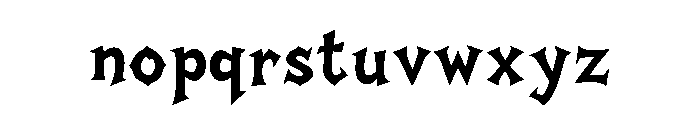 Hallowspire Regular Font LOWERCASE