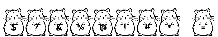 Hammy Alphabet Font OTHER CHARS