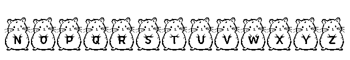 Hammy Alphabet Font UPPERCASE