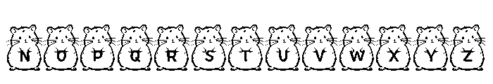 Hammy Alphabet Font LOWERCASE