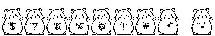 HammyAlphabet Font OTHER CHARS